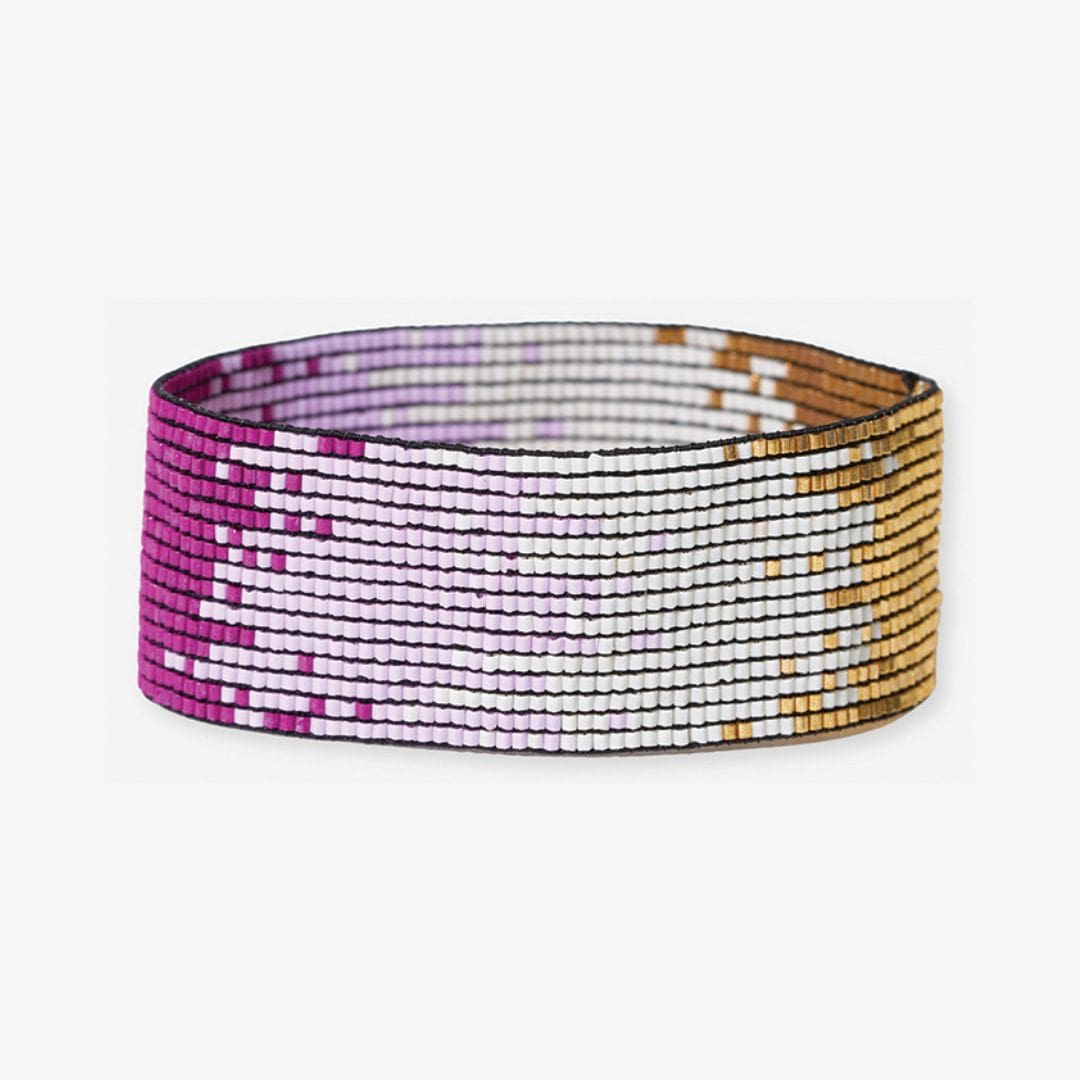 Kenzie Ombre Beaded Stretch Bracelet Magenta Bracelet