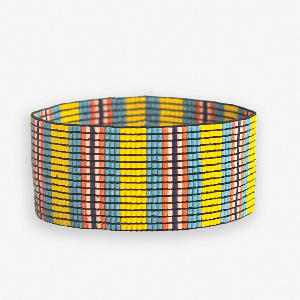 Kenzie Uniform Vertical Colorblock And Stripes Beaded Stretch Bracelet Amalfi