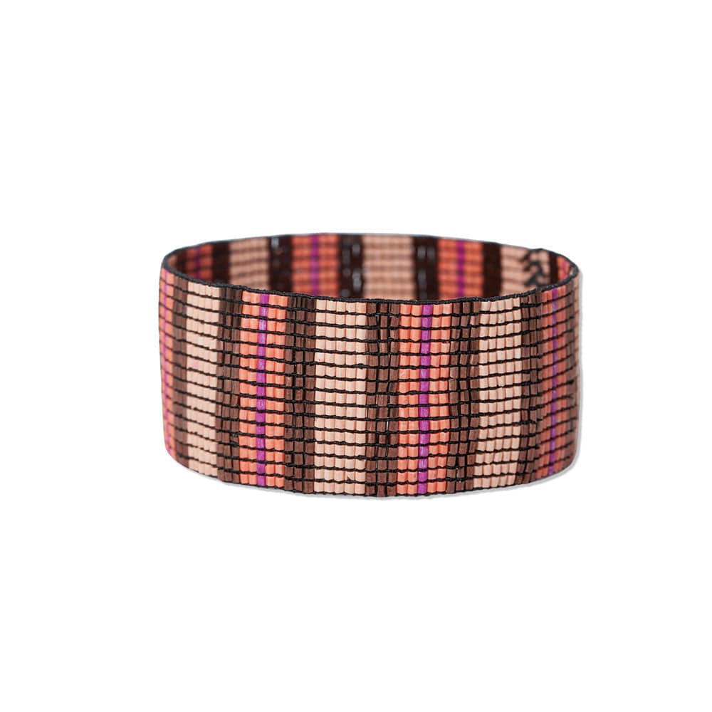 Load image into Gallery viewer, Kenzie Uniform Vertical Colorblock And Stripes Beaded Stretch Bracelet Jaipur
