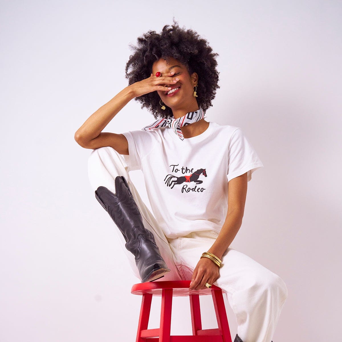 Kiki Tee To The Rodeo In Natural XL Tshirt