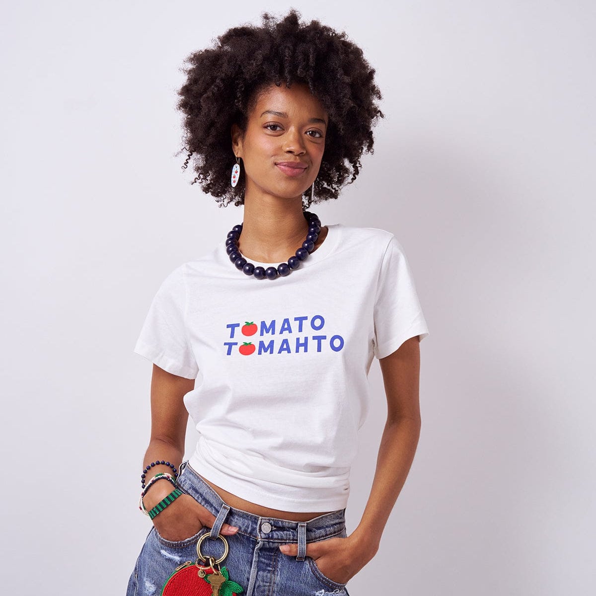 Kiki Tee Tomato Tomahto In Natural XL Tshirt
