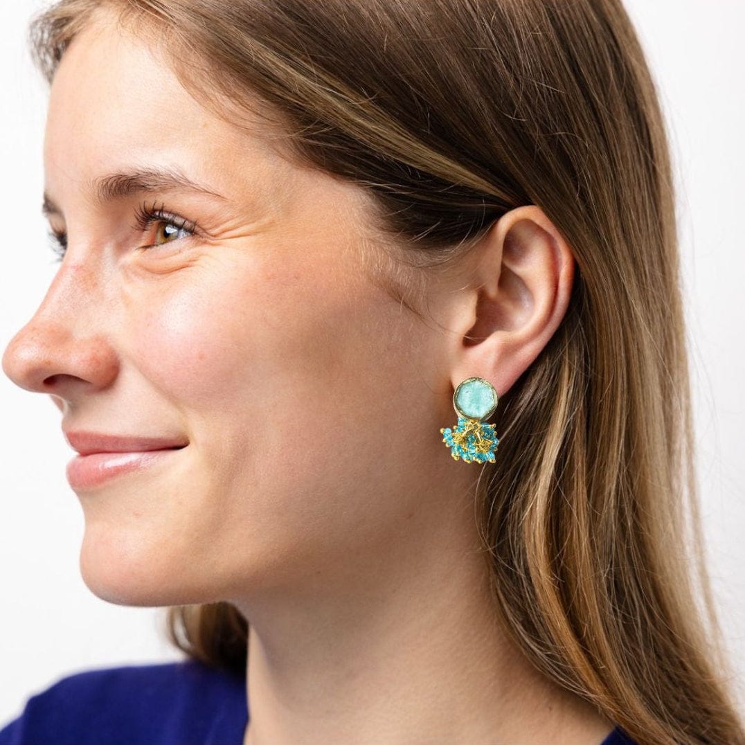Kimberly Enamel Earring Turquoise Drop