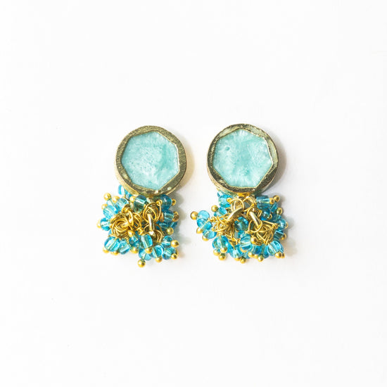 Kimberly Enamel Earring Turquoise Drop