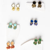 Kimberly Enamel Earring White Drop