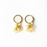 Kimberly Enamel Earring White Drop