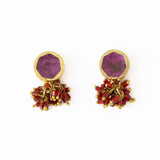 Kimberly Enamel Earrings Purple Drop