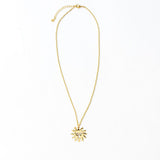 Lane Sun Pendant Necklace Brass Pendant