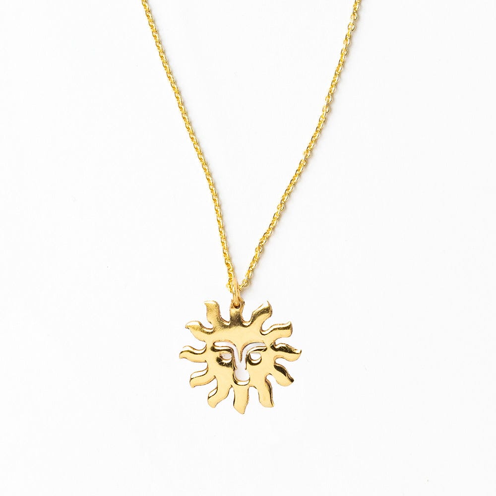 Lane Sun Pendant Necklace Brass Pendant