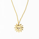 Lane Sun Pendant Necklace Brass Pendant
