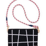 Leila Assorted Drink Seed Bead Clutch With Strap Bag