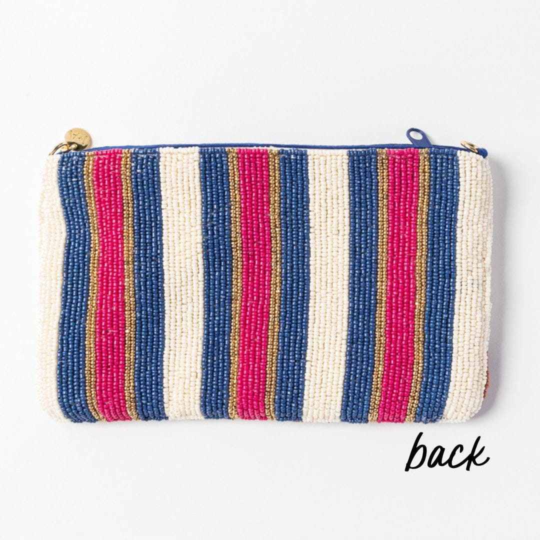 Leila Boot Seed Bead Clutch With Strap Crossbody