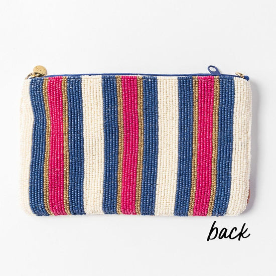 Leila Boot Seed Bead Clutch With Strap Crossbody