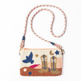 Leila Boot Seed Bead Clutch With Strap Crossbody