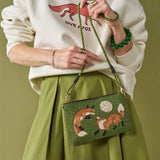 Leila Fox Seed Bead Clutch With Strap Bag