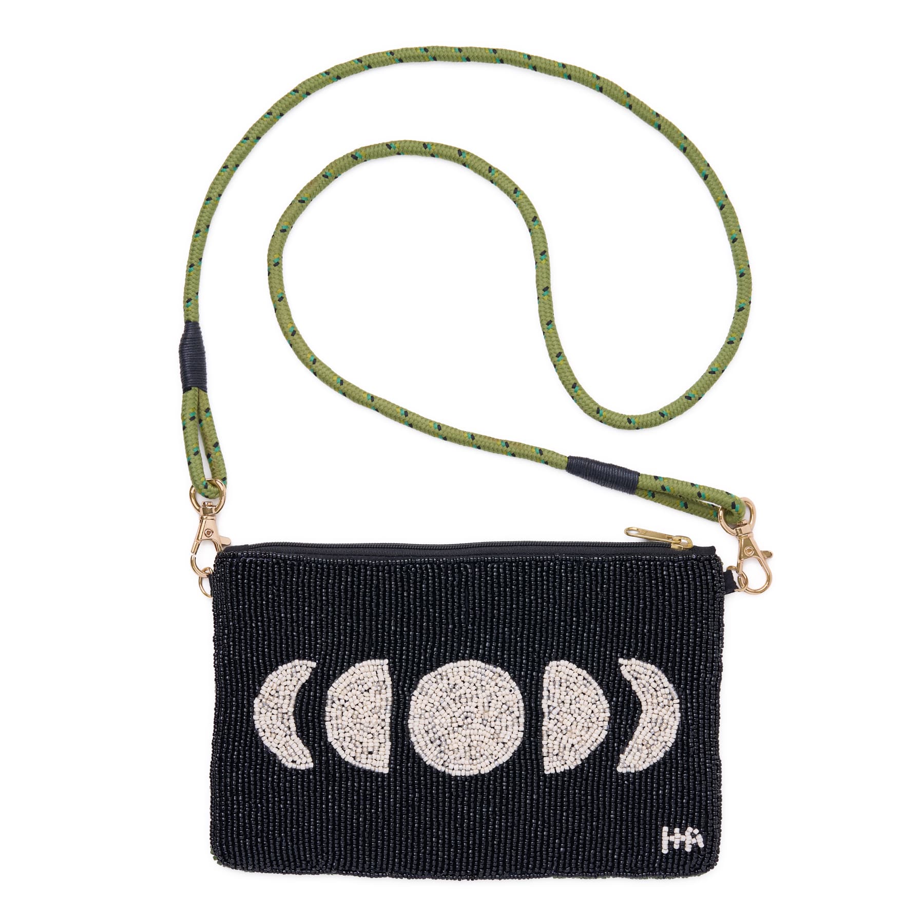 Leila Fox Seed Bead Clutch With Strap Bag