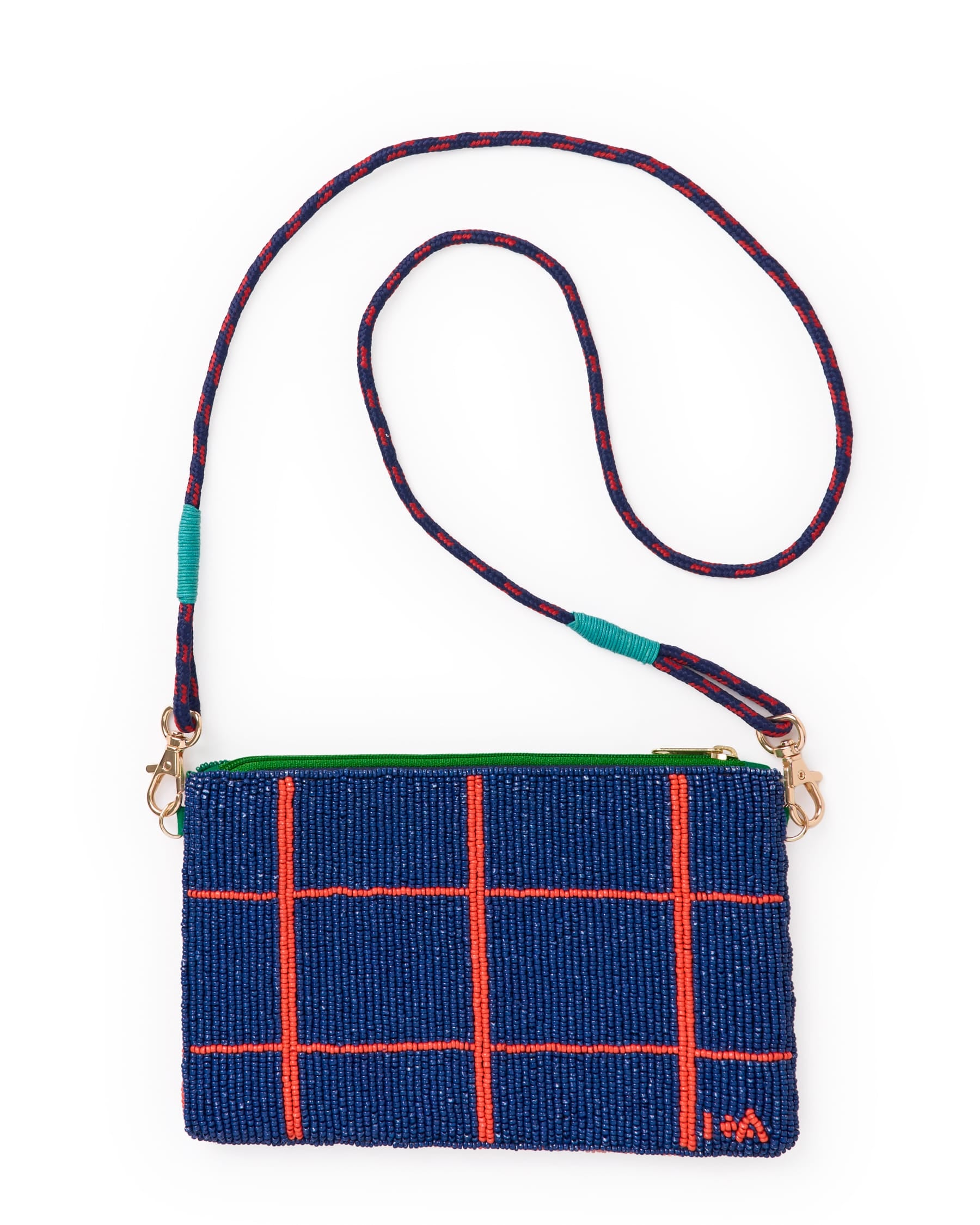 Leila Horse Seed Bead Clutch With Strap Bag