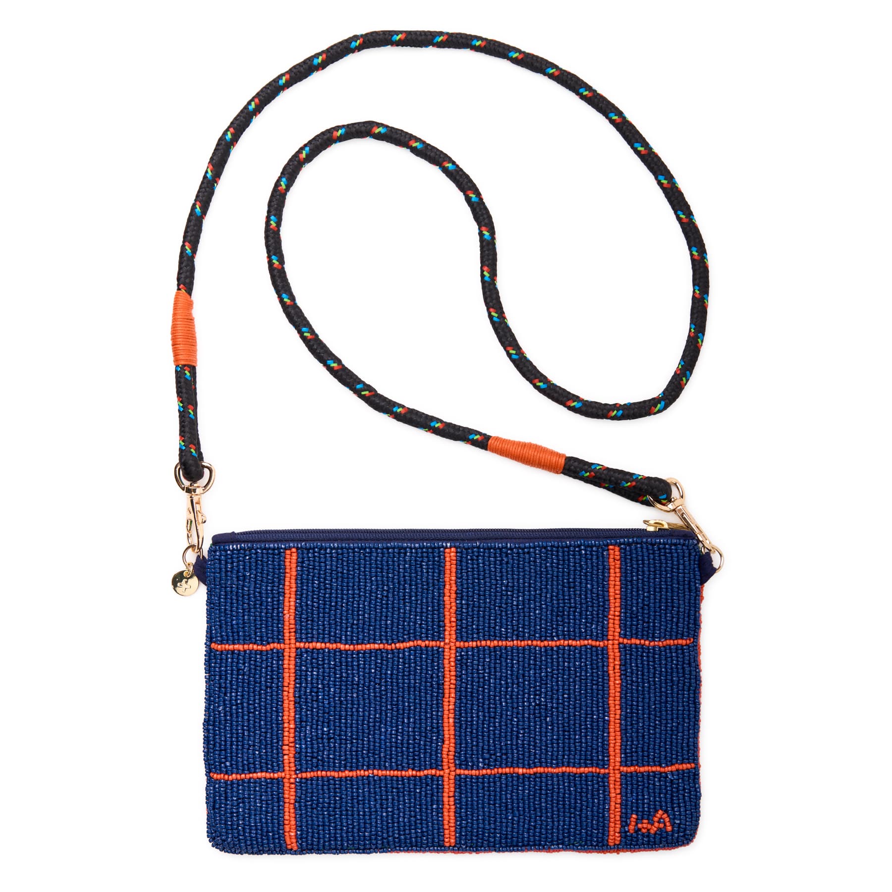 Leila Horse Seed Bead Clutch With Strap Bag