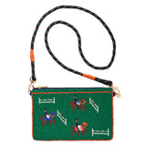 Leila Horse Seed Bead Clutch With Strap Bag