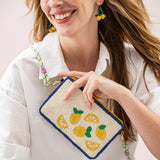 Leila Lemons Seed Bead Clutch With Strap Crossbody