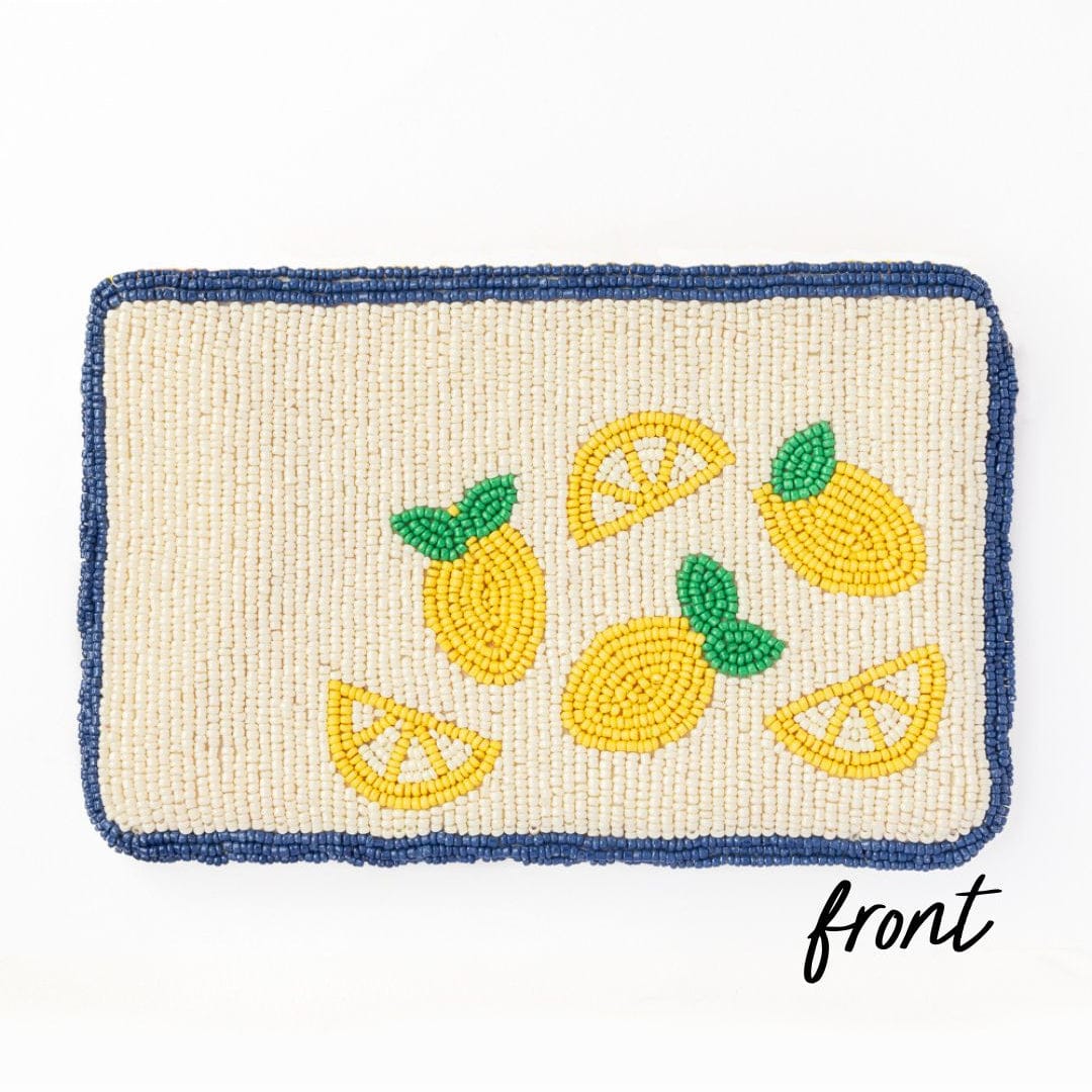 Leila Lemons Seed Bead Clutch With Strap Crossbody