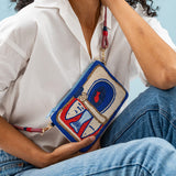 Leila Sardine Seed Bead Clutch With Strap Crossbody