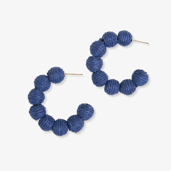 Leila Solid Hoop Earrings Blue Earrings