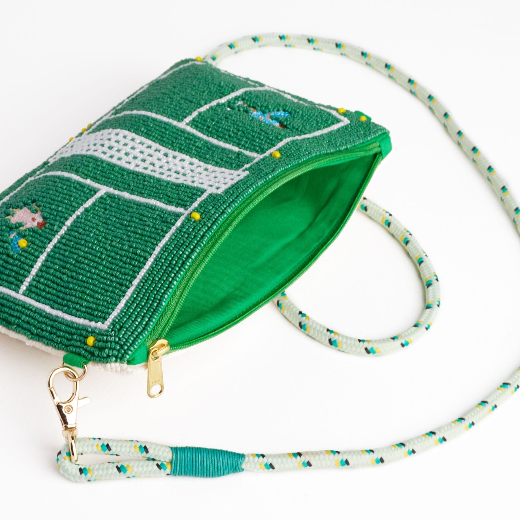 Leila Tennis Seed Bead Clutch With Strap – INK+ALLOY LLC