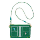 Leila Tennis Seed Bead Clutch With Strap Bag