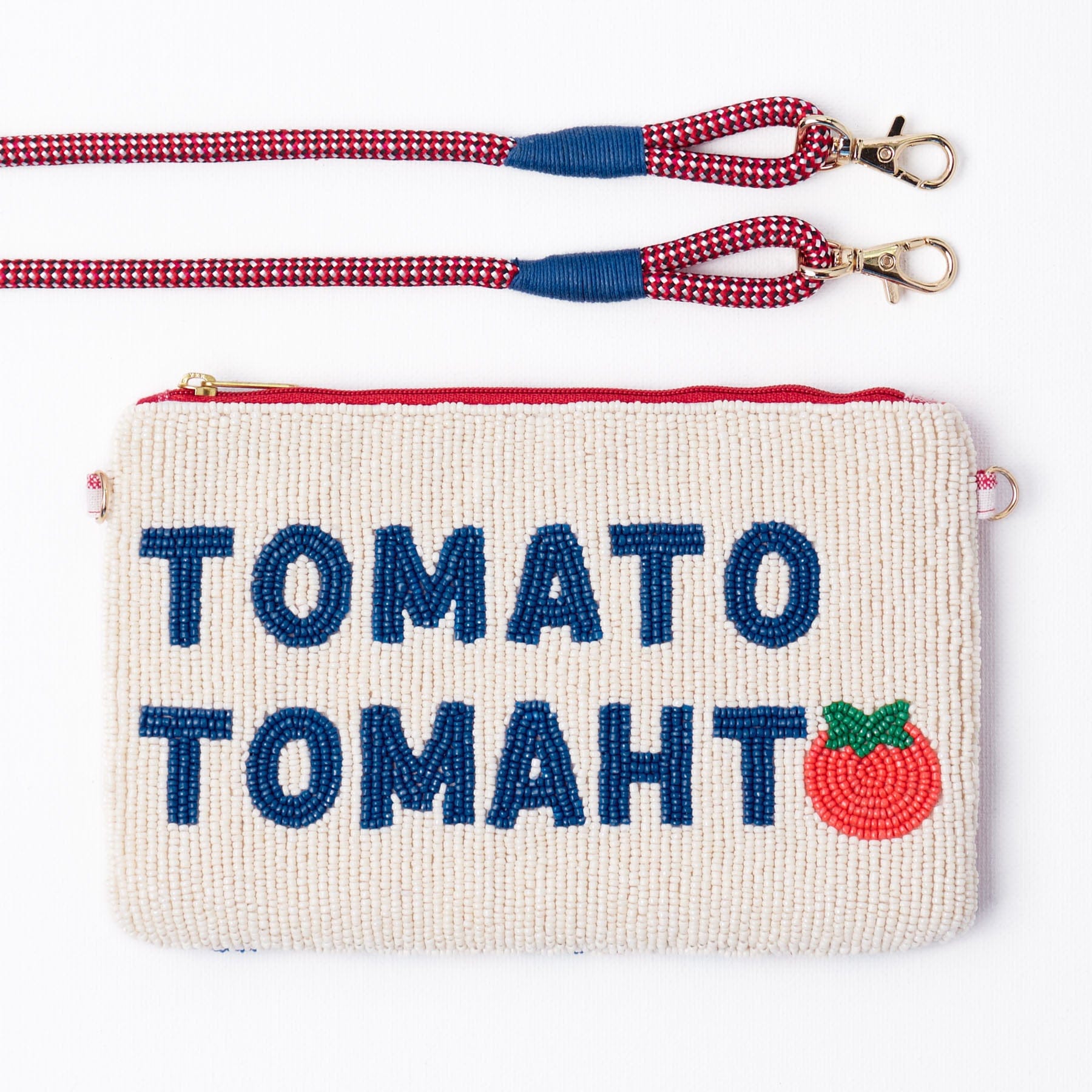 Leila Tomato Tomahto Seed Bead Clutch With Strap – INK+ALLOY LLC