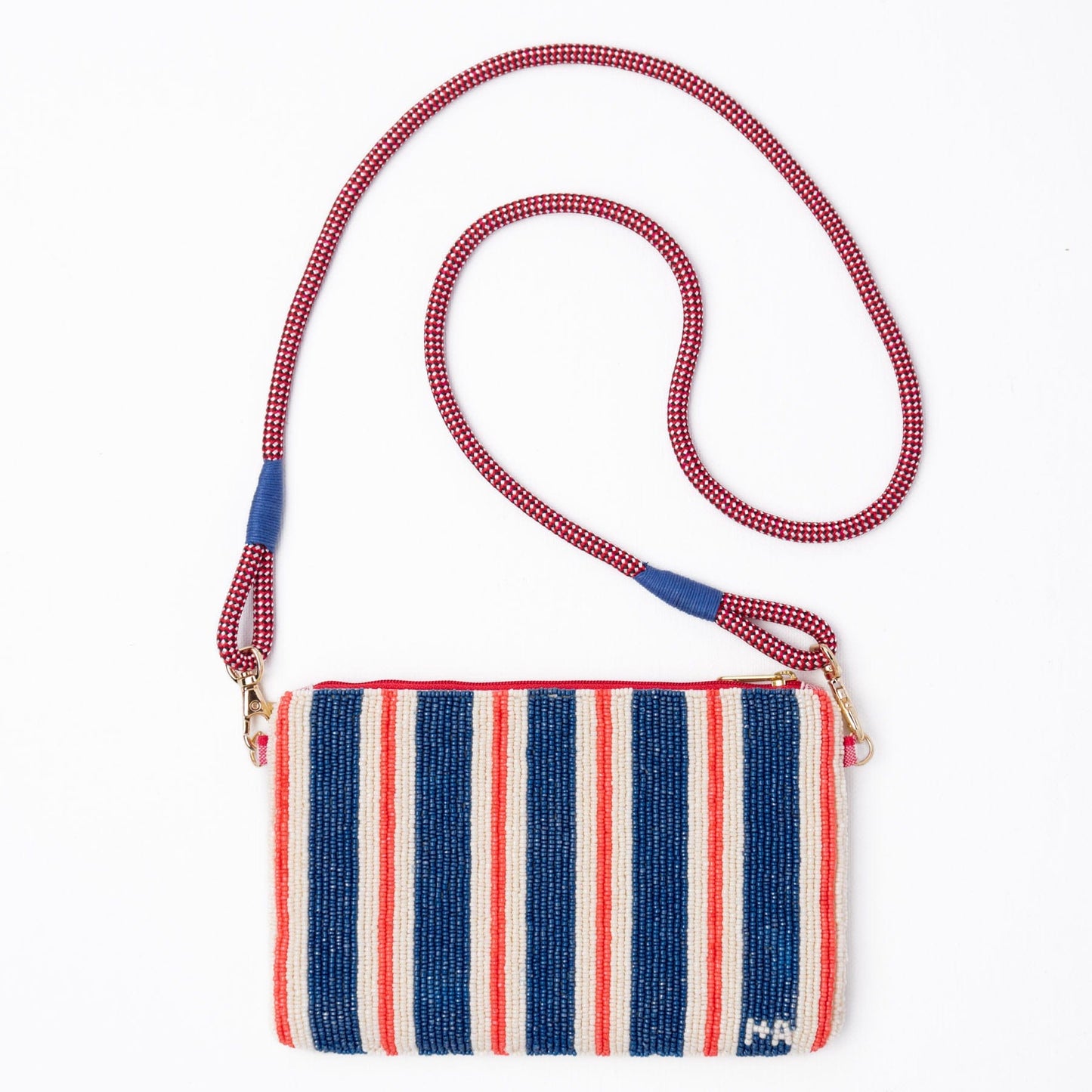 Leila Tomato Tomahto Seed Bead Clutch With Strap Crossbody