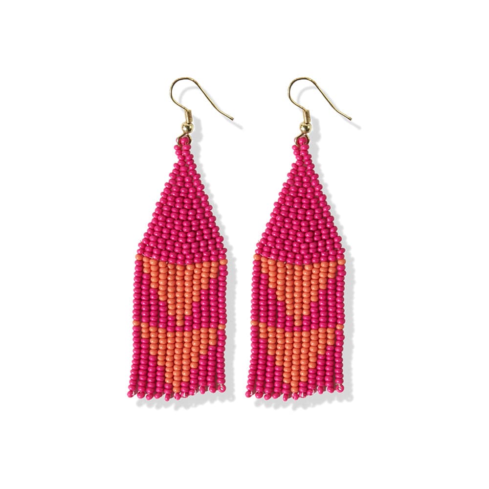 Abstract Spike Hot Pink Metal Dangle Fun Fashion Earrings | Runway Earrings  | Headshot Earrings | L&M Bling - lmbling