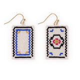 Lily Beaded Mahjong Earrings Circle Dangle