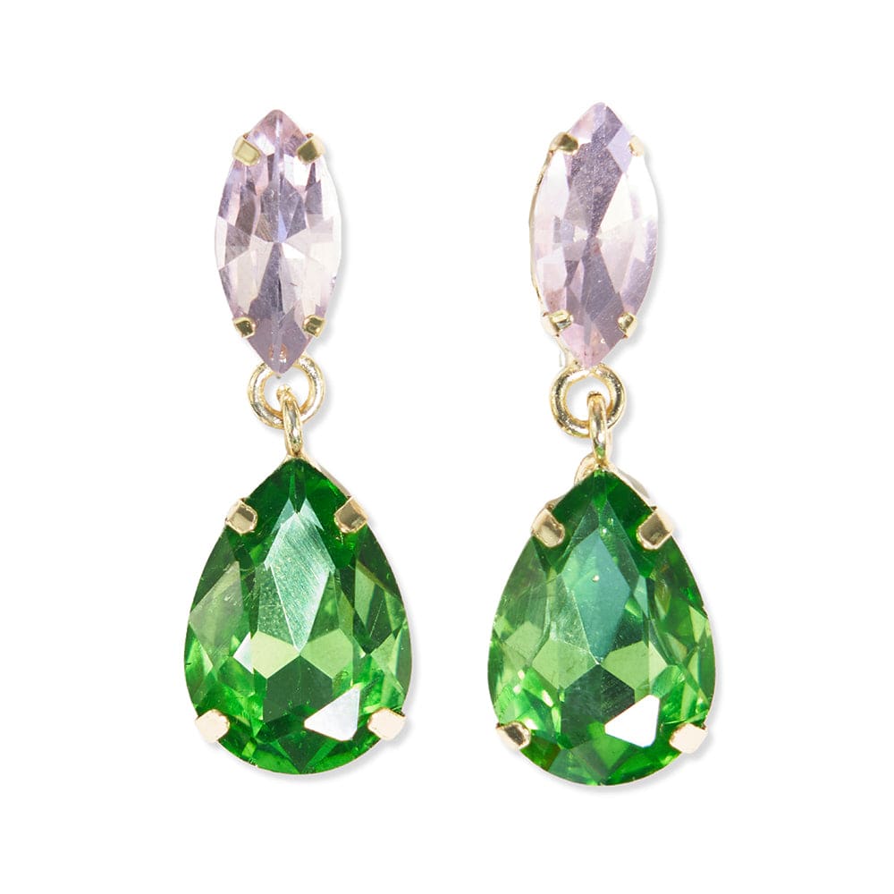 Emerald Earrings Fan Gold Filled, Art Deco Earrings, Green Dangle Earrings  Gold, Diamond Drop Earrings 1920 Emerald Crystal Vintage Earrings - Etsy  India