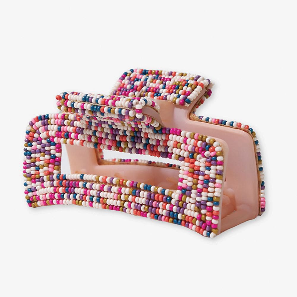 Lola Confetti Beaded Hair Claw Clip Rainbow Hair Accessory