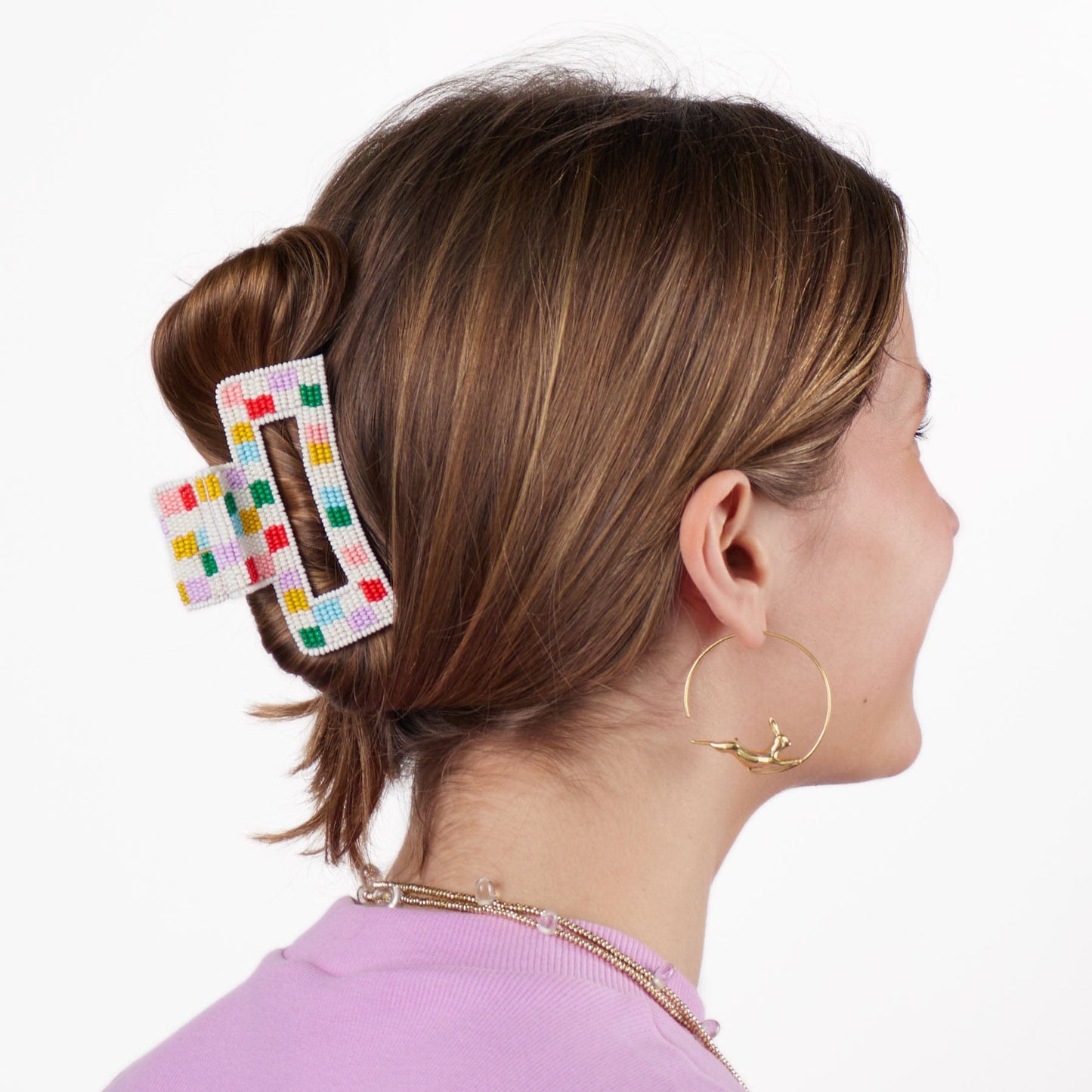 Lola Multi-Color Checked Claw Light-Check Claw