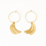 Loretta Banana Hoop Earrings Brass Hoop