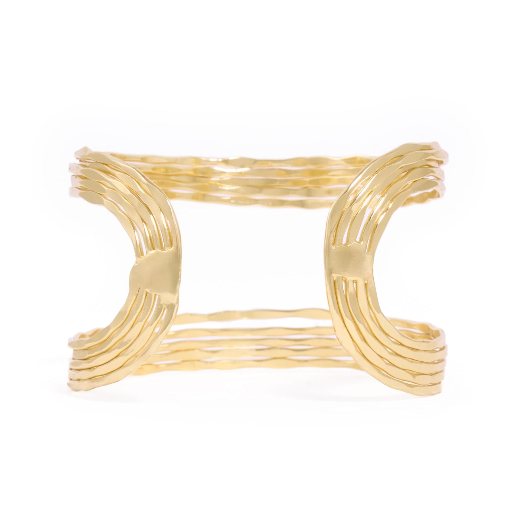 Louisa Open Wave Cuff Brass Cuff