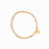 Louise Crystal Stretch Bracelet Blush + Gold Stretch