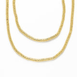 Lucille Long Necklace Brass Single Strand