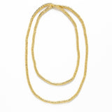 Lucille Long Necklace Brass Single Strand
