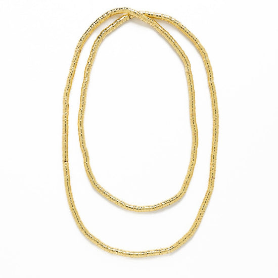 Lucille Long Necklace Brass Single Strand