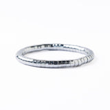 Lucille Round Bead Stretch Bracelet Silver Stretch
