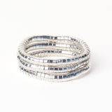 Lucille Round Bead Stretch Bracelets Silver Set of 3 Bracelet