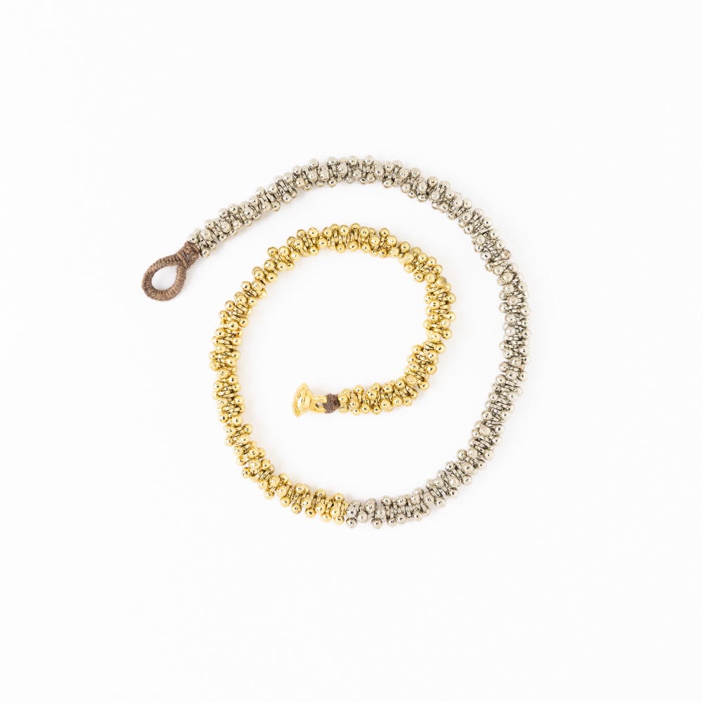 Lucy Mixed Metal Wrap Bracelet Gold + Silver Single Strand