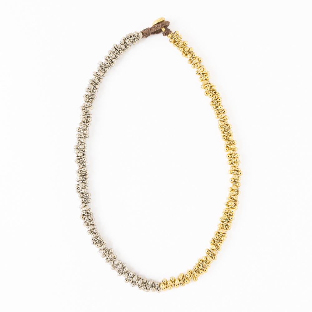 Lucy Mixed Metal Wrap Bracelet Gold + Silver Single Strand