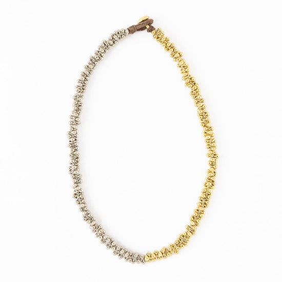 Lucy Mixed Metal Wrap Bracelet Gold + Silver Single Strand