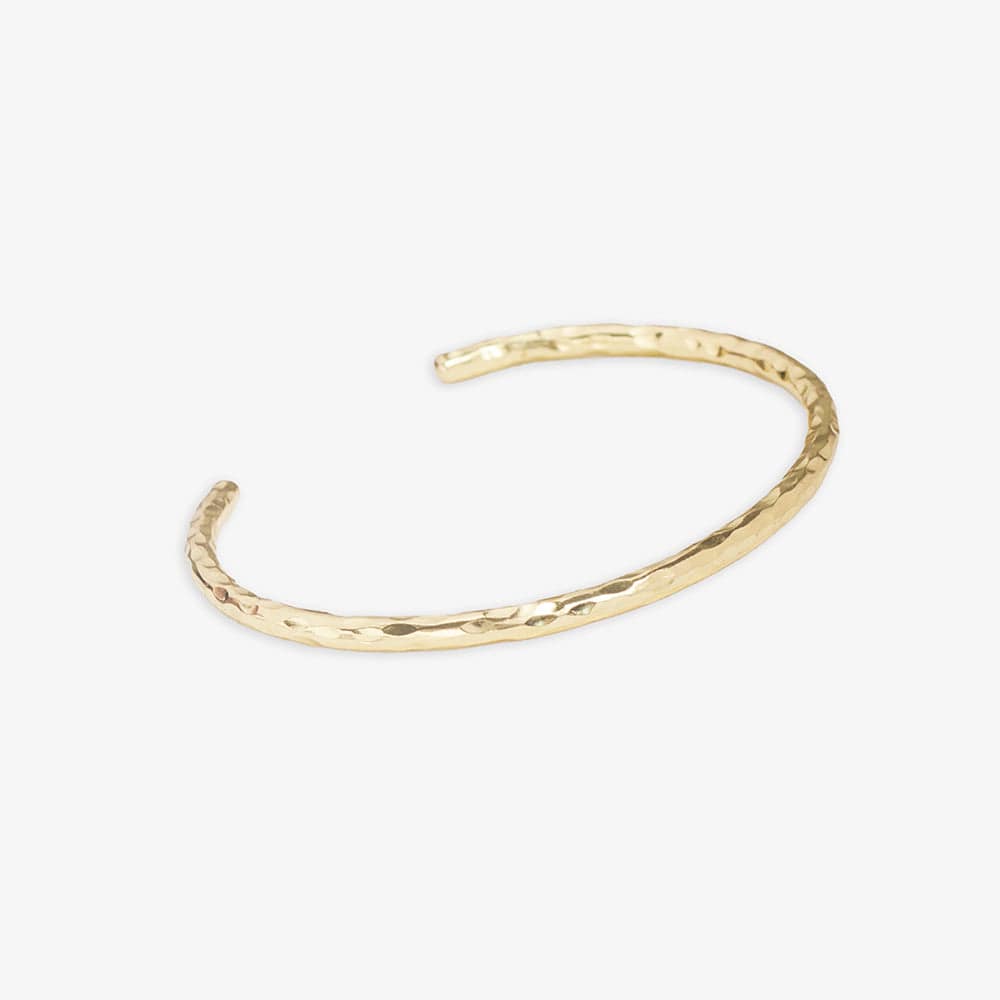 Lydia Hammered Brass Thin Cuff Bracelet Bracelet