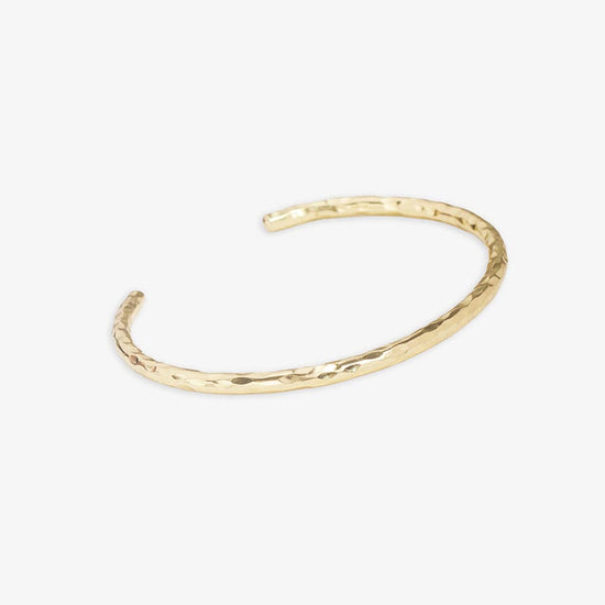 Lydia Hammered Brass Thin Cuff Bracelet Bracelet