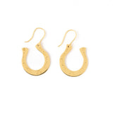 Madison Horseshoe Dangle Earrings Brass Dangle