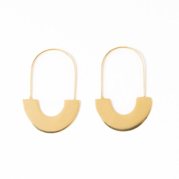 Maggie Half Circles Hoop Earrings Brass – INK+ALLOY, LLC